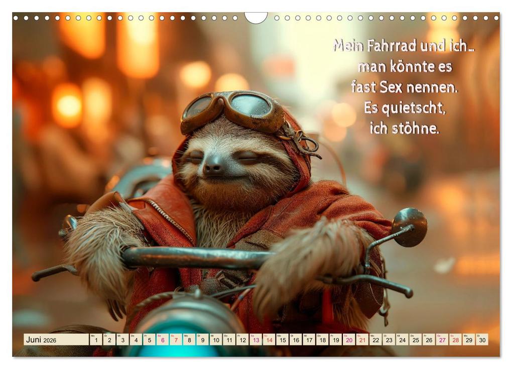 Weitere Ansicht: Faultier - Albtraum Sport (Wandkalender 2026 DIN A3 quer), CALVENDO Monatskalender | Peter Roder, Calvendo