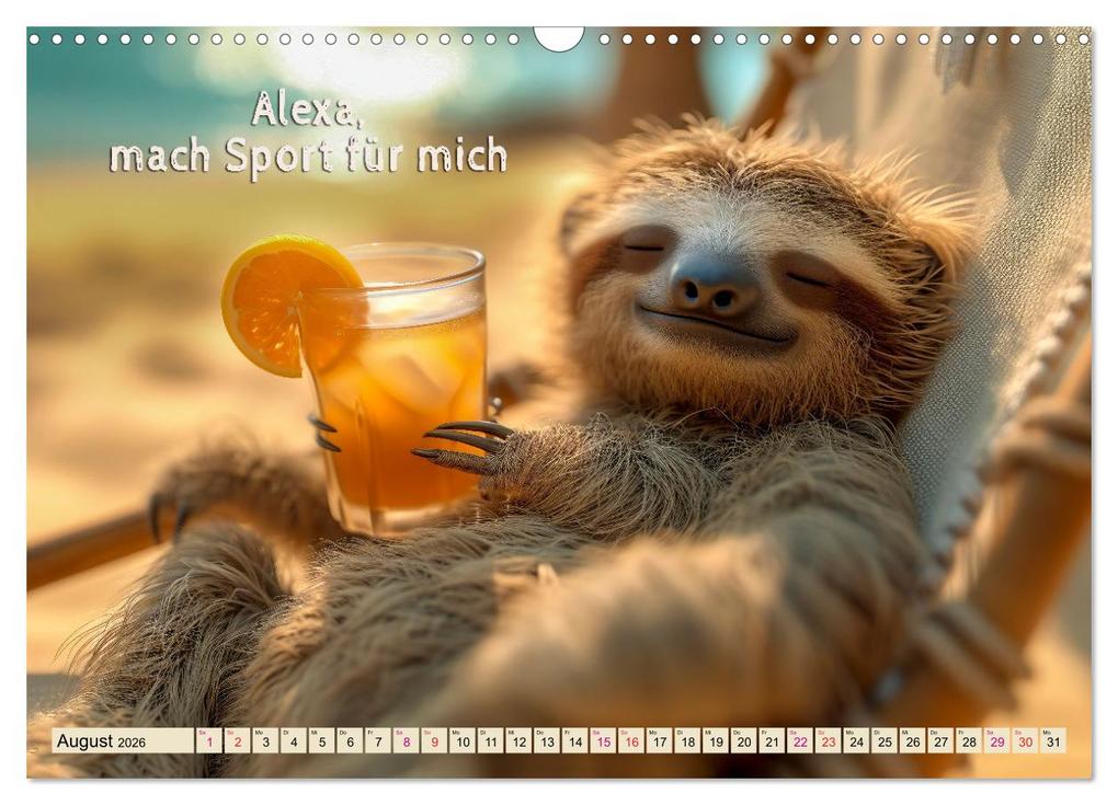 Weitere Ansicht: Faultier - Albtraum Sport (Wandkalender 2026 DIN A3 quer), CALVENDO Monatskalender | Peter Roder, Calvendo