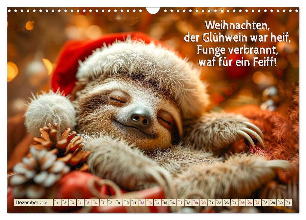 Weitere Ansicht: Faultier - Albtraum Sport (Wandkalender 2026 DIN A3 quer), CALVENDO Monatskalender | Peter Roder, Calvendo