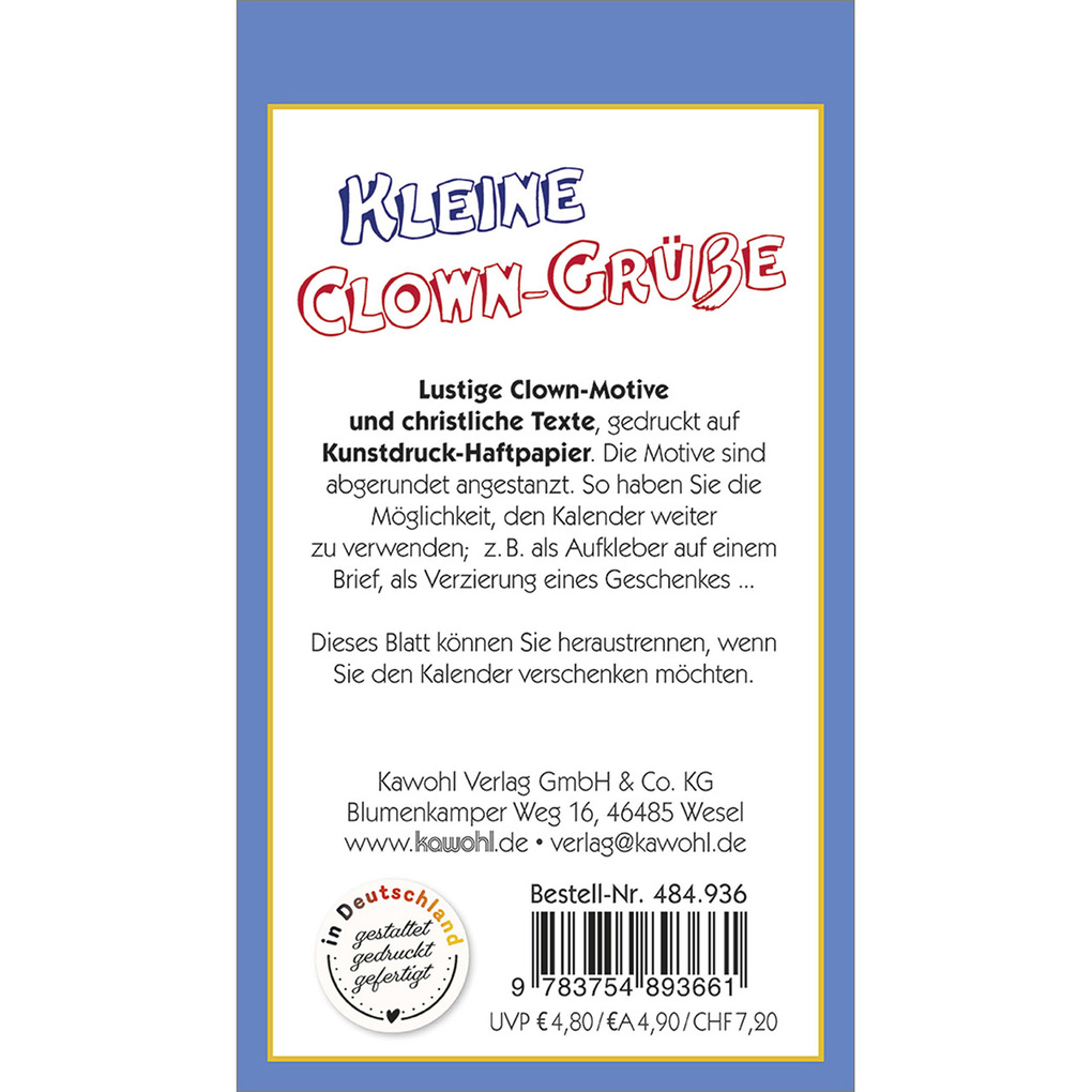 Weitere Ansicht: Kleine Clown-Grüße 2026