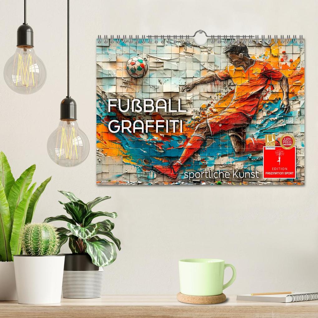 Weitere Ansicht: Fußball Graffiti - sportliche Kunst (Wandkalender 2026 DIN A4 quer), CALVENDO Monatskalender | Peter Roder, Calvendo