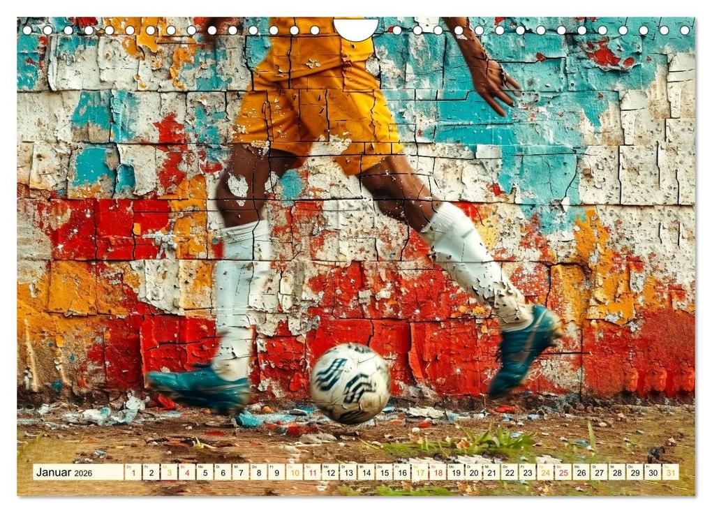Weitere Ansicht: Fußball Graffiti - sportliche Kunst (Wandkalender 2026 DIN A4 quer), CALVENDO Monatskalender | Peter Roder, Calvendo