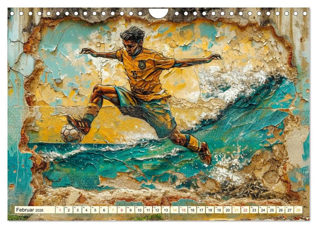 Weitere Ansicht: Fußball Graffiti - sportliche Kunst (Wandkalender 2026 DIN A4 quer), CALVENDO Monatskalender | Peter Roder, Calvendo