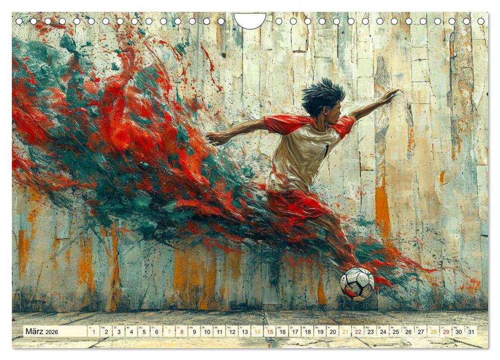 Weitere Ansicht: Fußball Graffiti - sportliche Kunst (Wandkalender 2026 DIN A4 quer), CALVENDO Monatskalender | Peter Roder, Calvendo