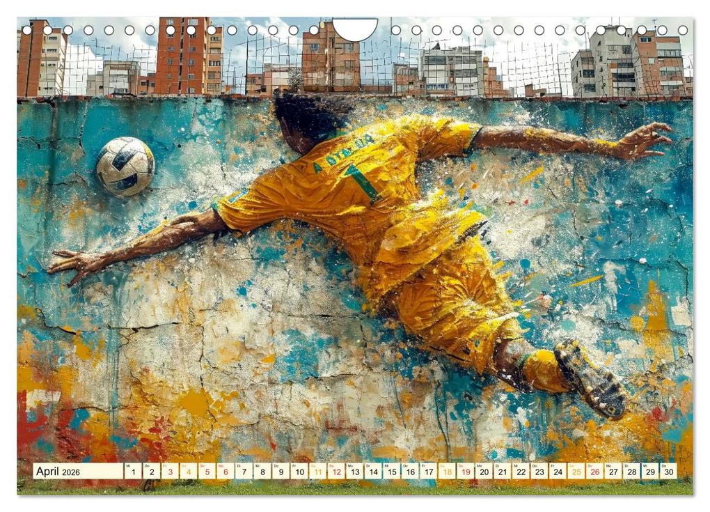 Weitere Ansicht: Fußball Graffiti - sportliche Kunst (Wandkalender 2026 DIN A4 quer), CALVENDO Monatskalender | Peter Roder, Calvendo