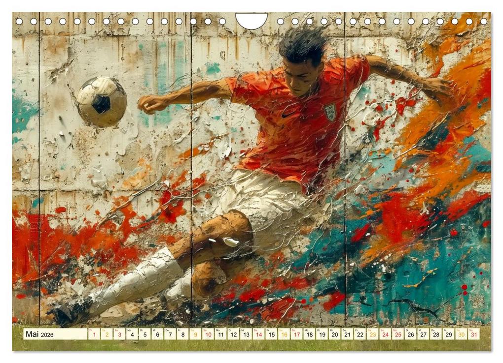 Weitere Ansicht: Fußball Graffiti - sportliche Kunst (Wandkalender 2026 DIN A4 quer), CALVENDO Monatskalender | Peter Roder, Calvendo