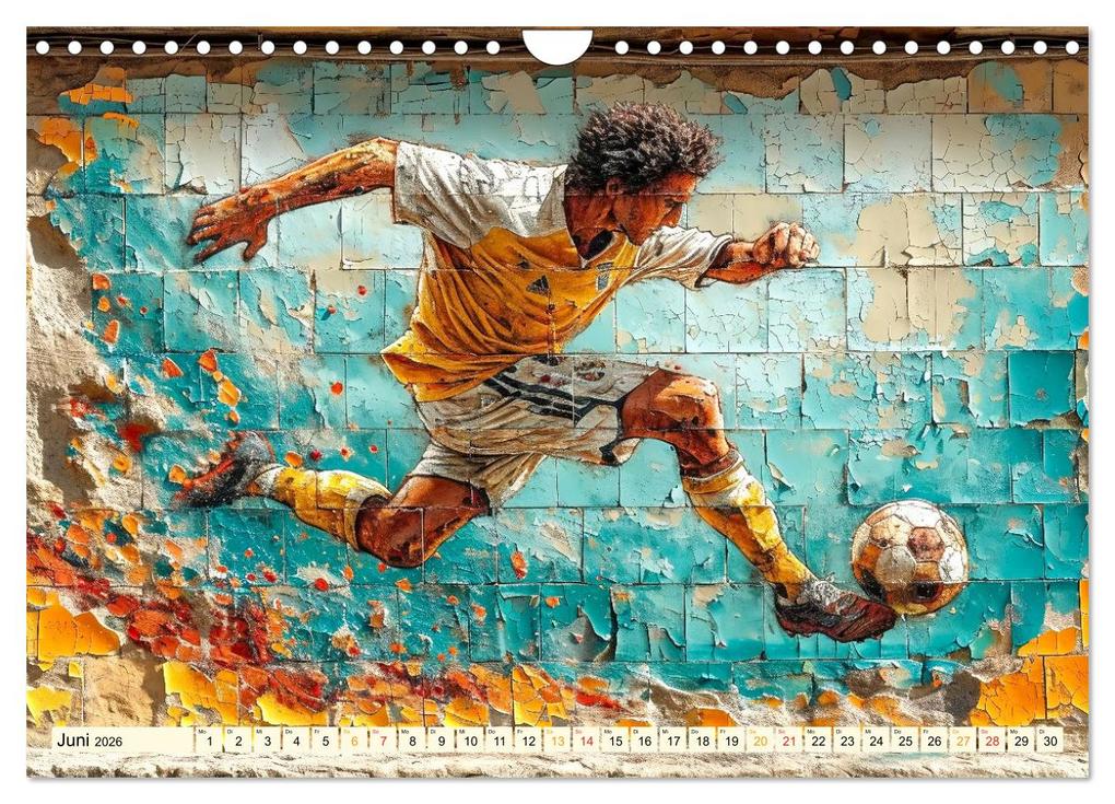 Weitere Ansicht: Fußball Graffiti - sportliche Kunst (Wandkalender 2026 DIN A4 quer), CALVENDO Monatskalender | Peter Roder, Calvendo