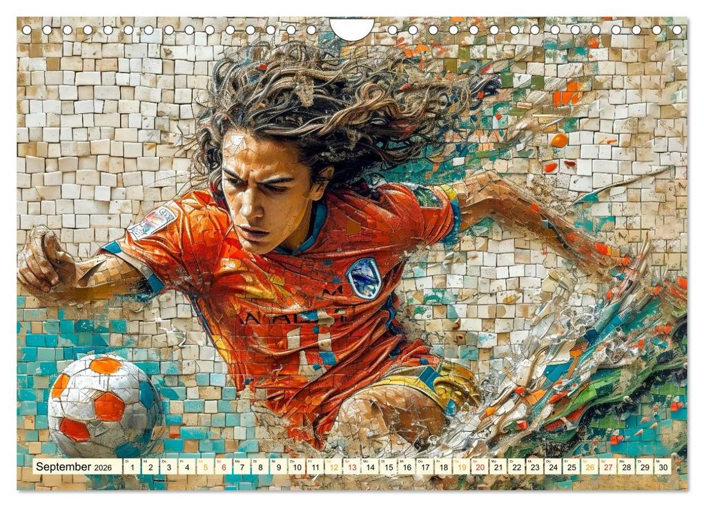 Weitere Ansicht: Fußball Graffiti - sportliche Kunst (Wandkalender 2026 DIN A4 quer), CALVENDO Monatskalender | Peter Roder, Calvendo