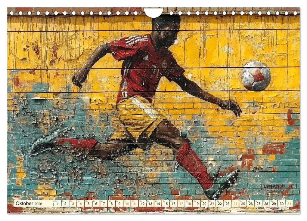 Weitere Ansicht: Fußball Graffiti - sportliche Kunst (Wandkalender 2026 DIN A4 quer), CALVENDO Monatskalender | Peter Roder, Calvendo