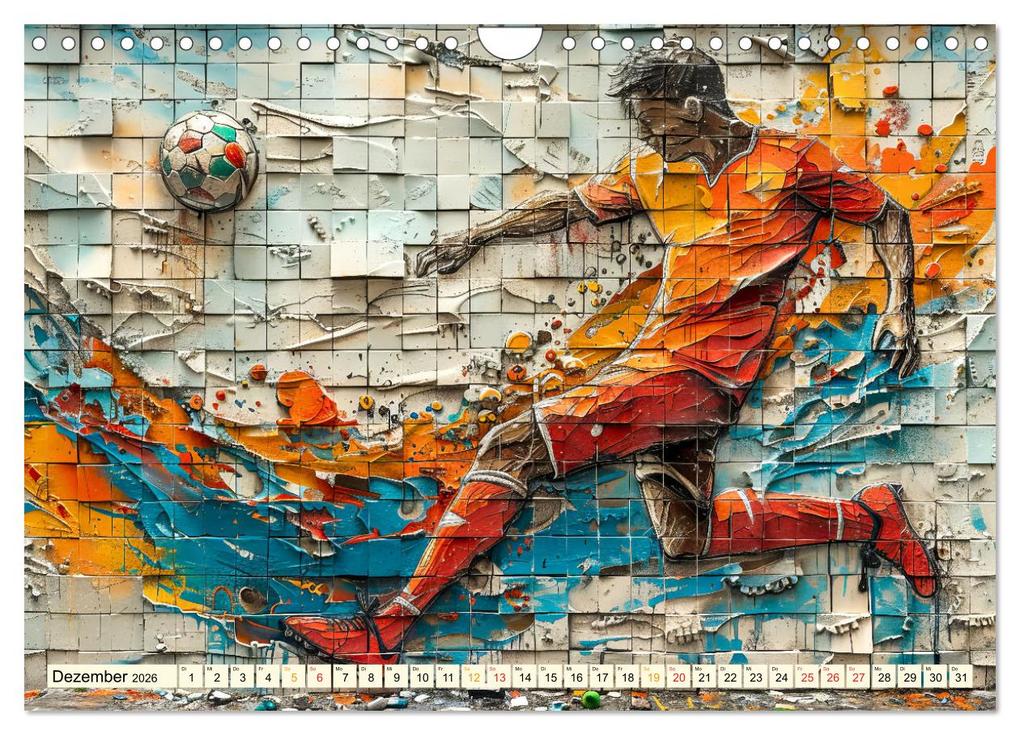 Weitere Ansicht: Fußball Graffiti - sportliche Kunst (Wandkalender 2026 DIN A4 quer), CALVENDO Monatskalender | Peter Roder, Calvendo