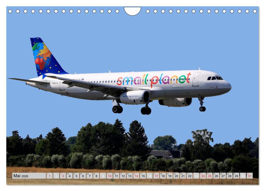 Weitere Ansicht: Flugzeuge - Starts und Landeanflüge (Wandkalender 2026 DIN A4 quer), CALVENDO Monatskalender | Frank Gayde, Calvendo
