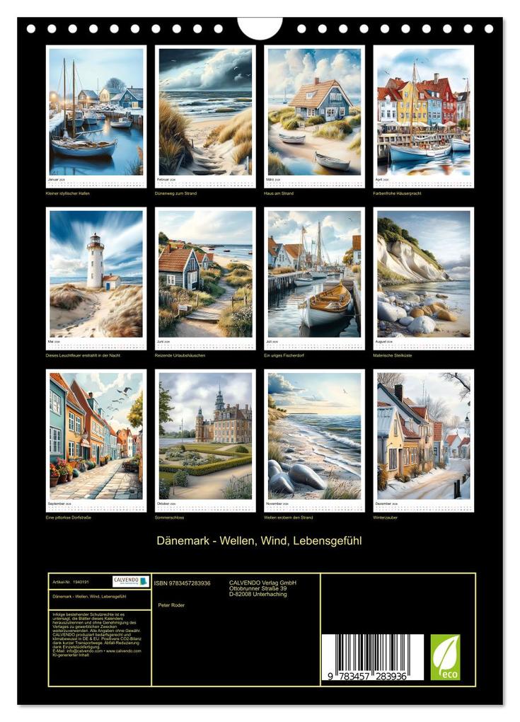 Weitere Ansicht: Dänemark - Wellen, Wind, Lebensgefühl (Wandkalender 2026 DIN A4 hoch), CALVENDO Monatskalender | Peter Roder, Calvendo