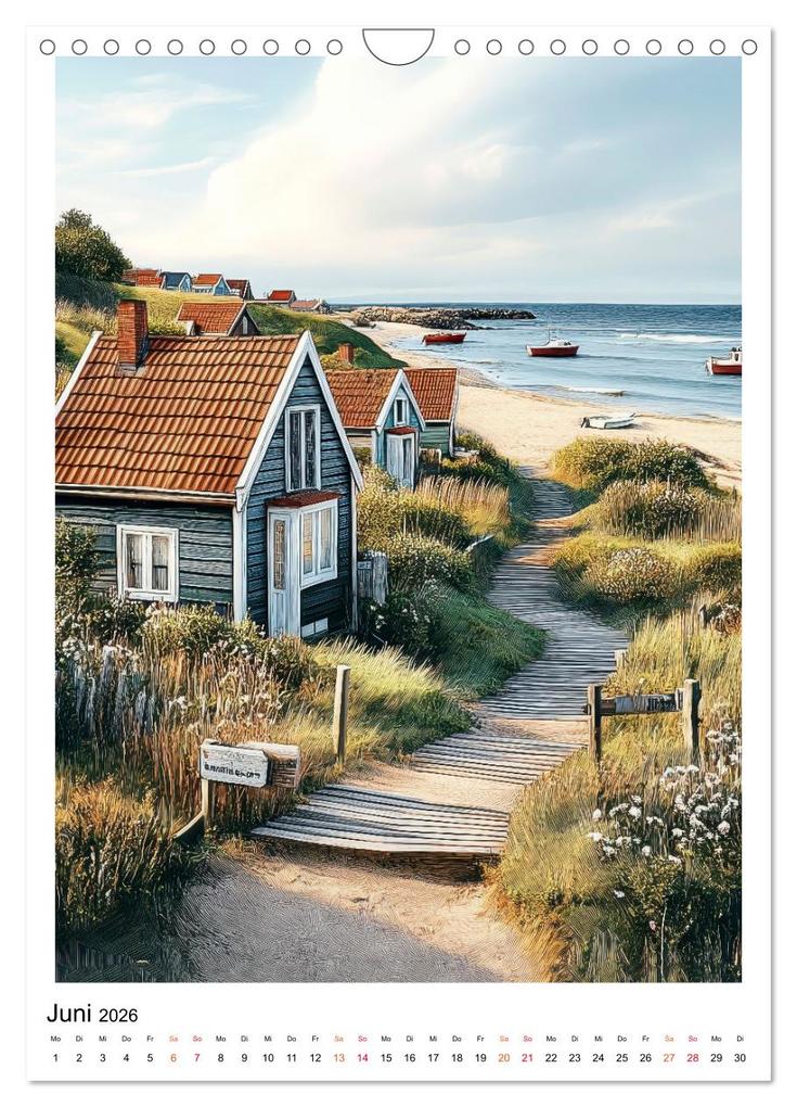 Weitere Ansicht: Dänemark - Wellen, Wind, Lebensgefühl (Wandkalender 2026 DIN A4 hoch), CALVENDO Monatskalender | Peter Roder, Calvendo