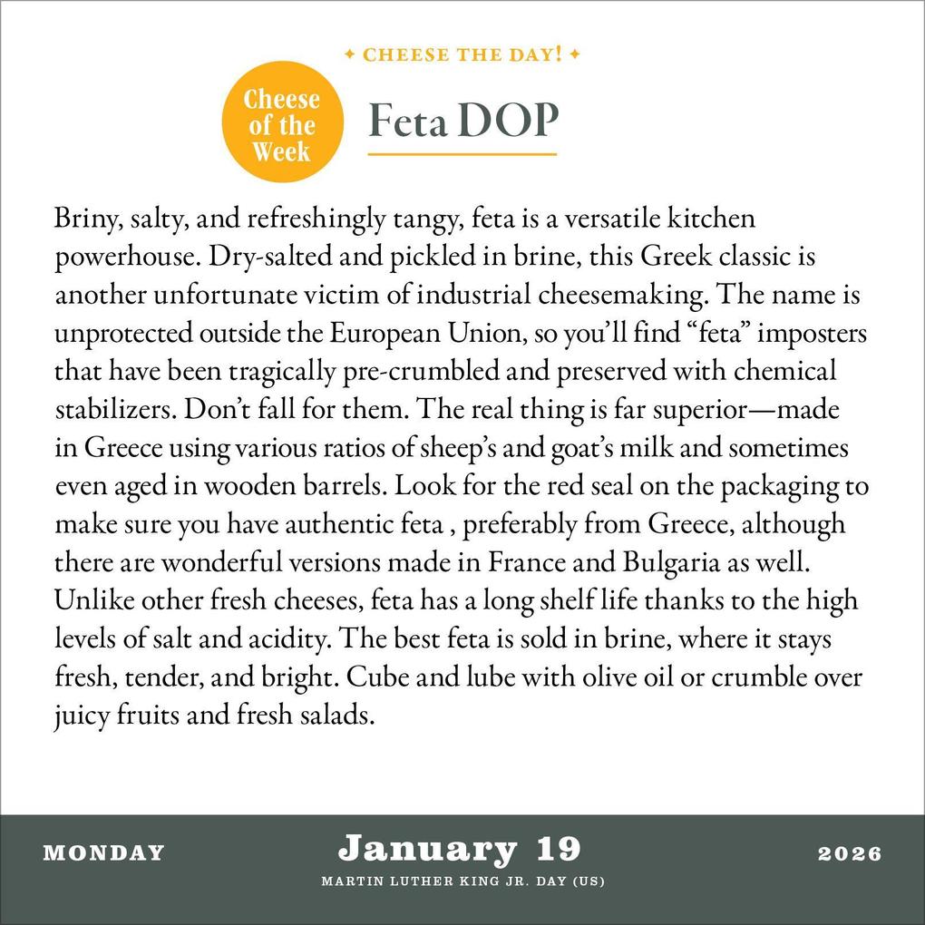 Weitere Ansicht: Cheese Sex Death Page-A-Day(r) Calendar 2026 | Erika Kubick, Workman Calendars