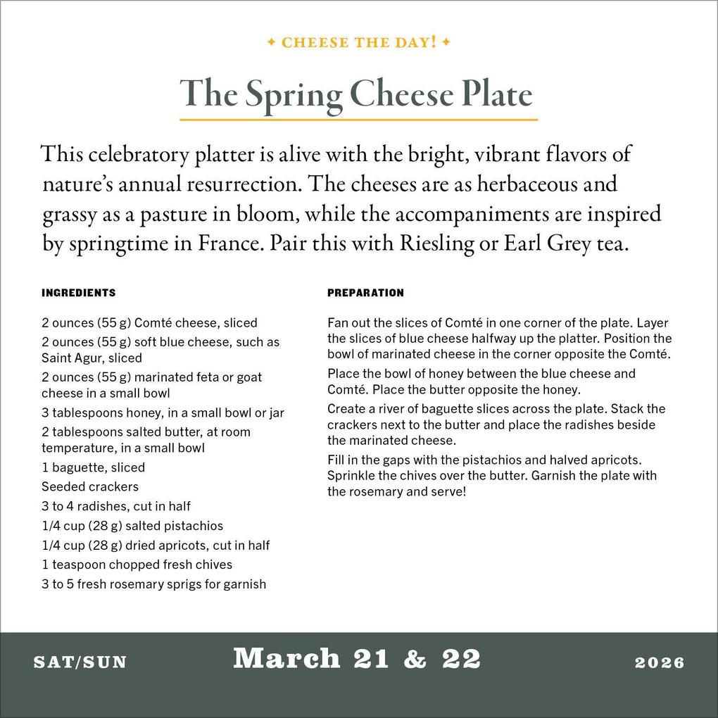 Weitere Ansicht: Cheese Sex Death Page-A-Day(r) Calendar 2026 | Erika Kubick, Workman Calendars