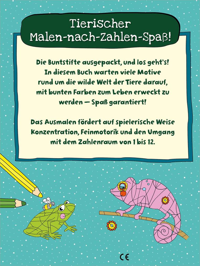 Weitere Ansicht: Mein dickes Malen-nach-Zahlen-Buch - Wilde Tiere