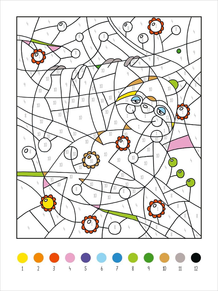 Weitere Ansicht: Mein dickes Malen-nach-Zahlen-Buch - Wilde Tiere