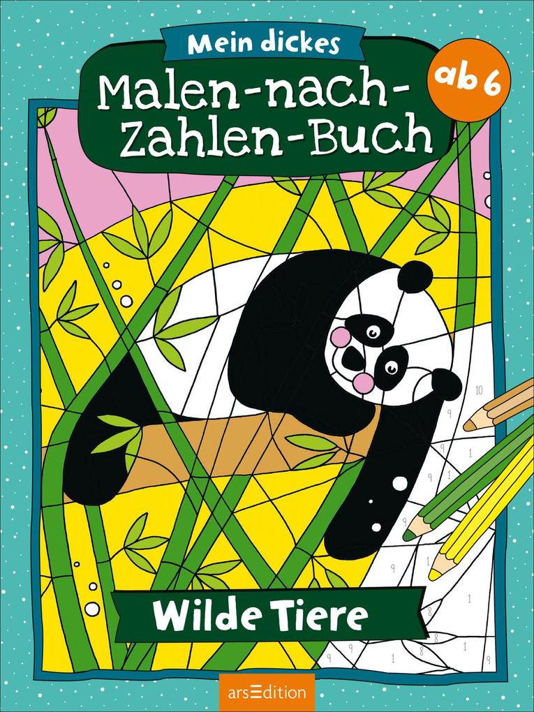 Weitere Ansicht: Mein dickes Malen-nach-Zahlen-Buch - Wilde Tiere