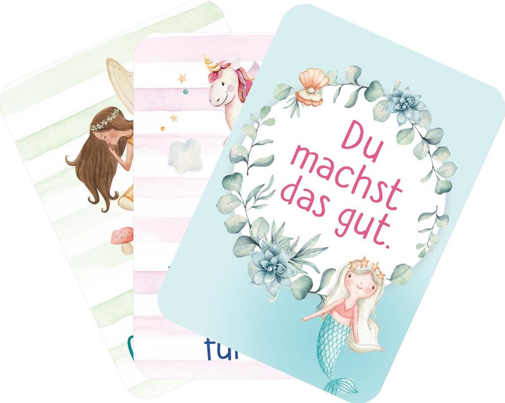 Weitere Ansicht: Mutmachkarten - Einhorn (Aquarelloptik)
