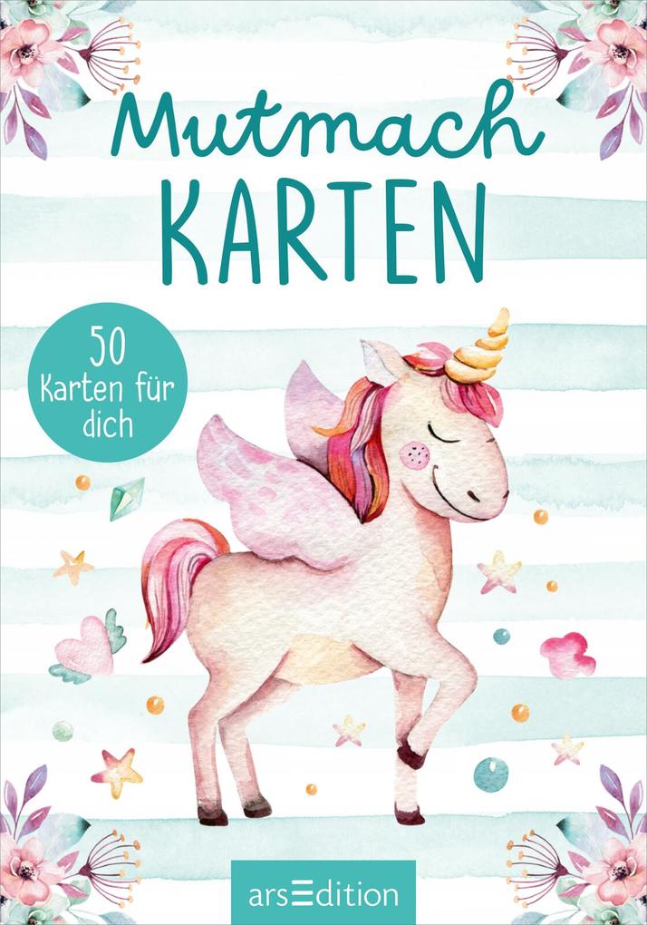 Weitere Ansicht: Mutmachkarten - Einhorn (Aquarelloptik)