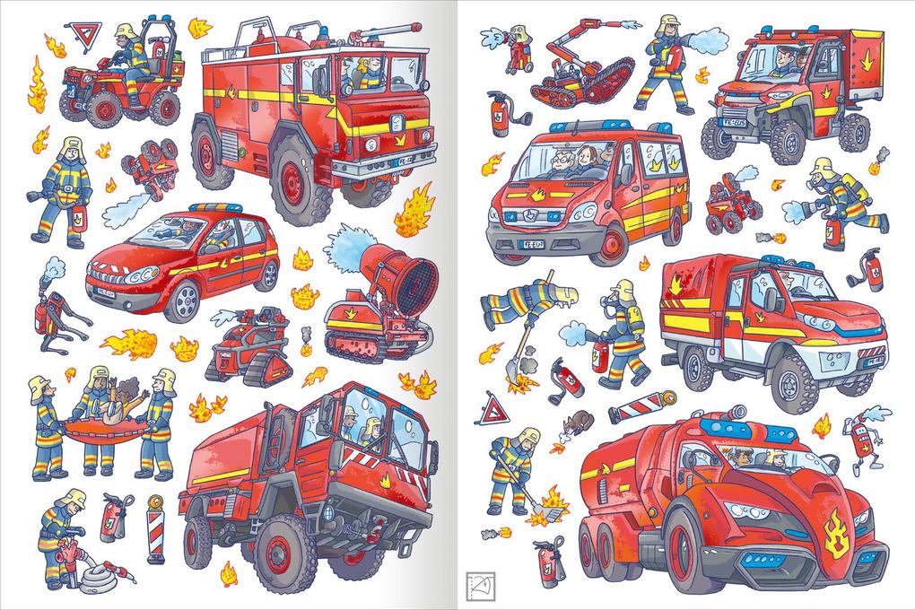 Weitere Ansicht: Das Metallic-Stickerbuch - Feuerwehr
