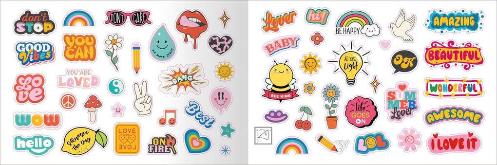 Weitere Ansicht: myNOTES Papeterie: Stickerheft Oh, happy day!