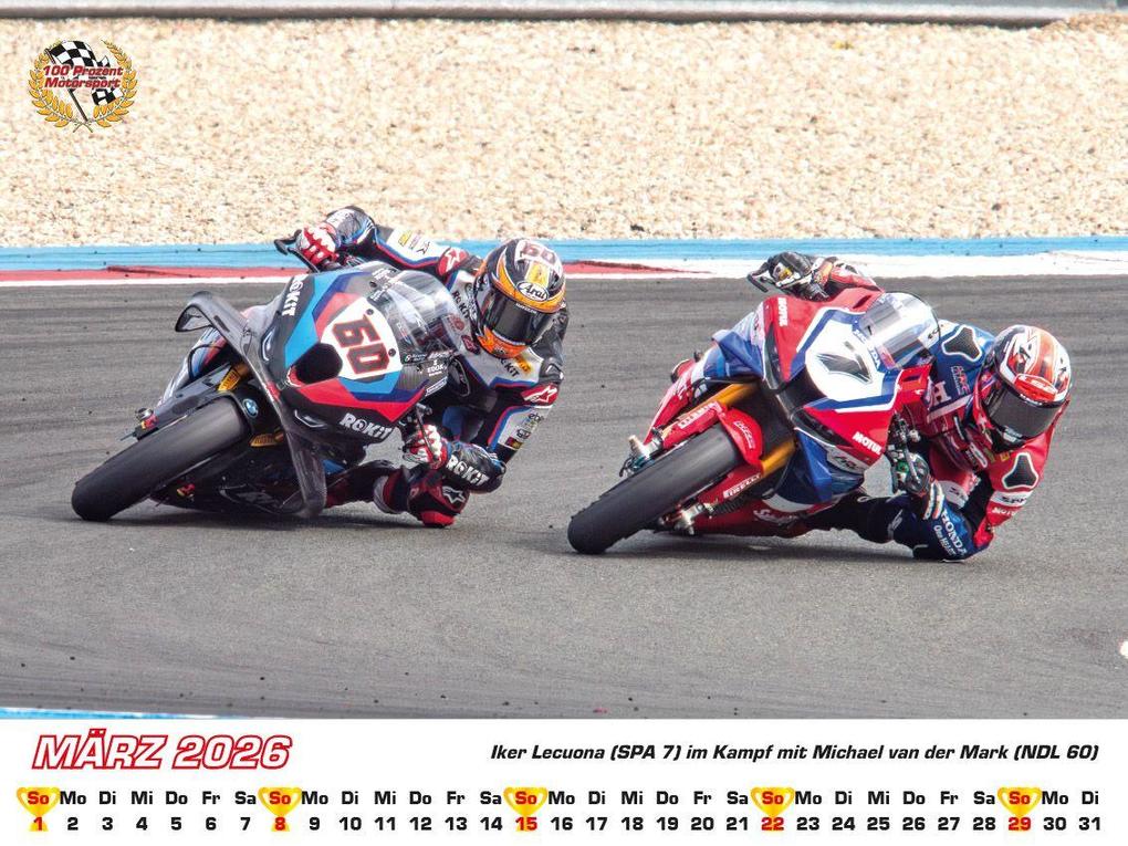 Weitere Ansicht: Superbike WM Kalender 2026 | Frank Pommer