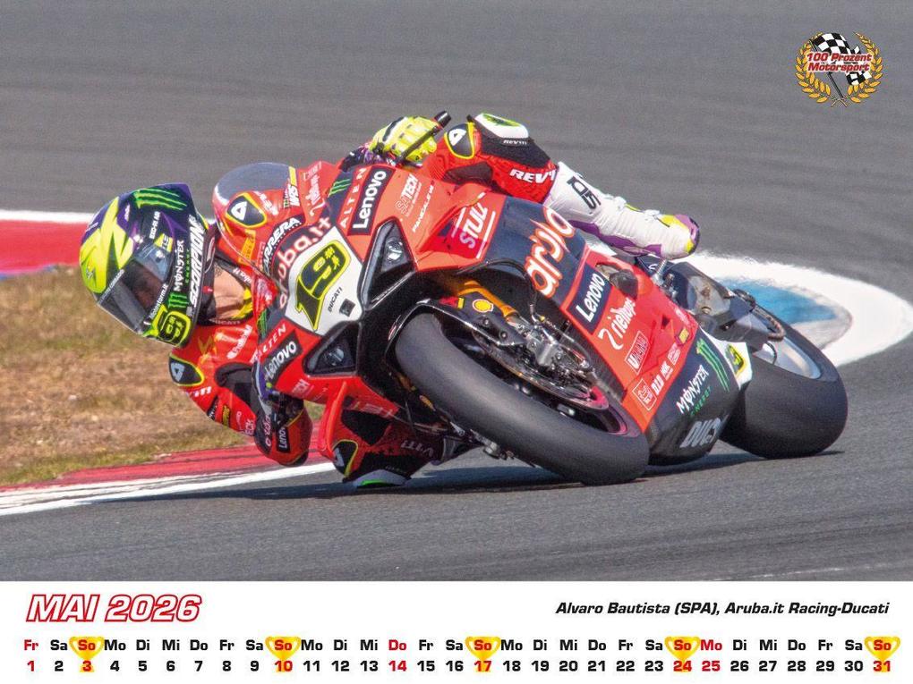 Weitere Ansicht: Superbike WM Kalender 2026 | Frank Pommer