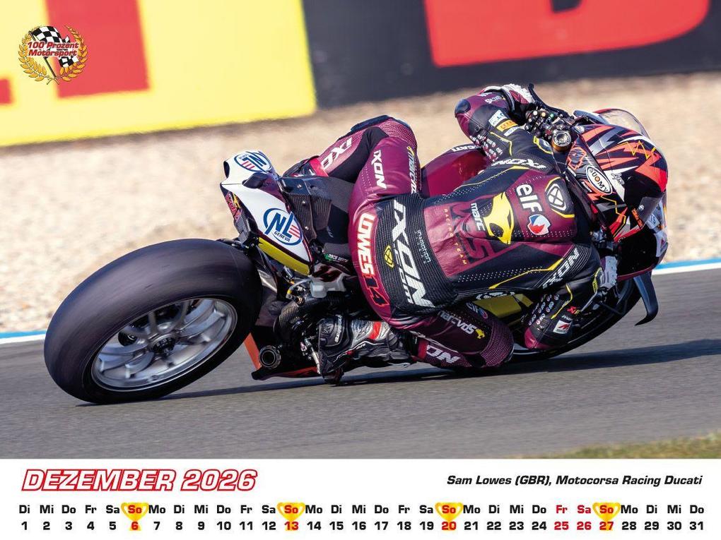 Weitere Ansicht: Superbike WM Kalender 2026 | Frank Pommer