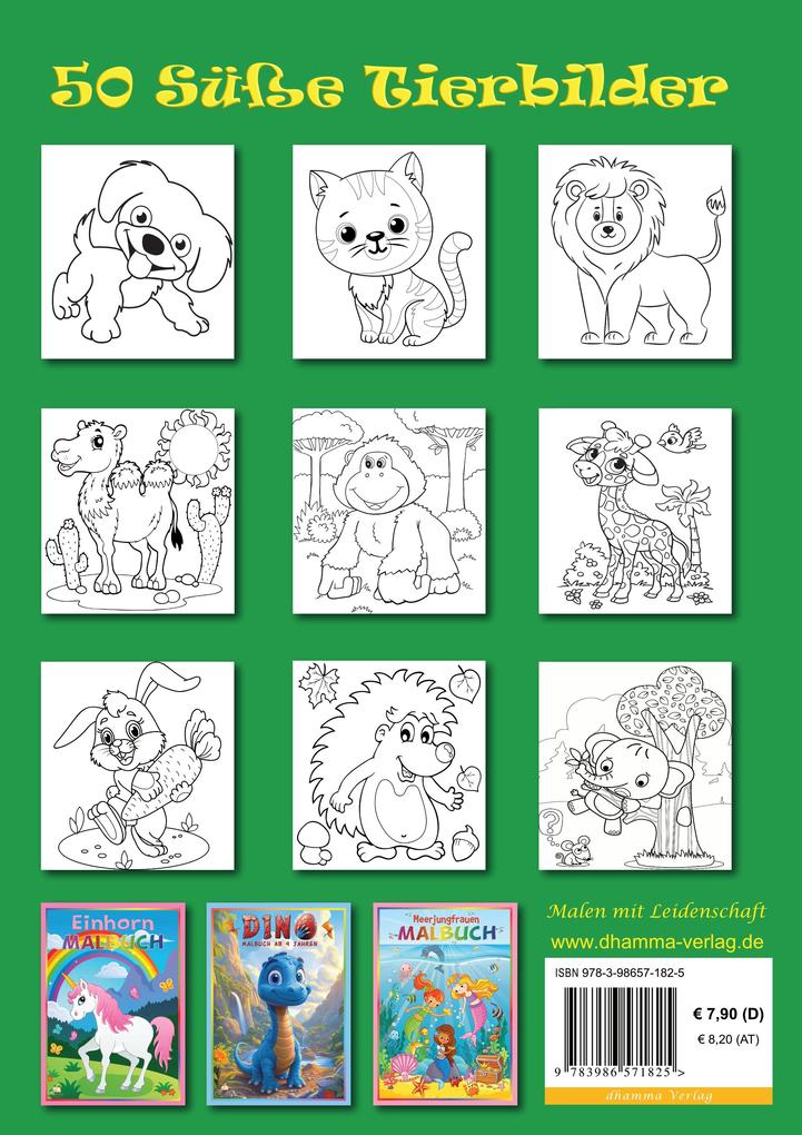 Weitere Ansicht: Tiere Malbuch | Josef Mickey Müller