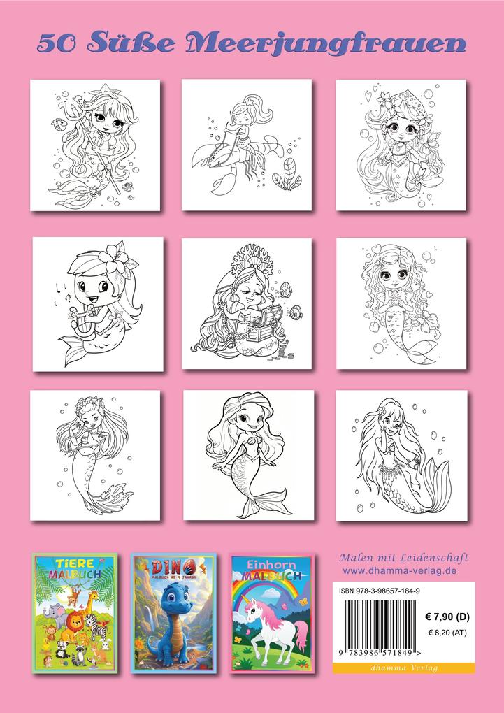Weitere Ansicht: Meerjungfrauen Malbuch | Josef Mickey Müller