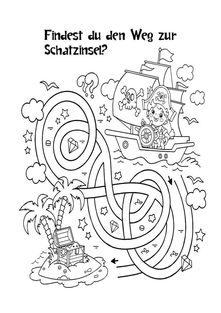 Weitere Ansicht: Piraten Malbuch ab 4 Jahren mit Rätselspaß | Josef Mickey Müller