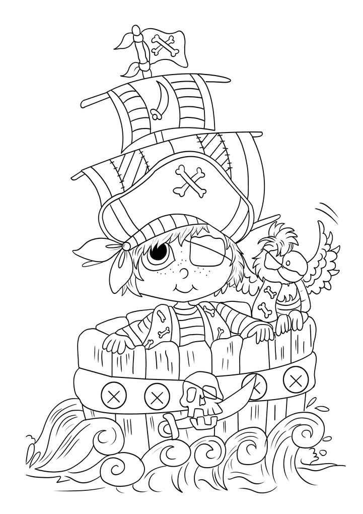 Weitere Ansicht: Piraten Malbuch ab 4 Jahren mit Rätselspaß | Josef Mickey Müller