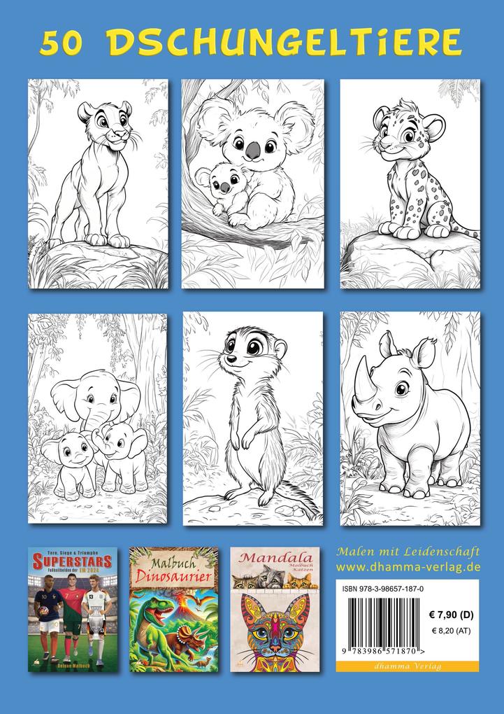 Weitere Ansicht: Dschungeltiere Malbuch | Josef Mickey Müller