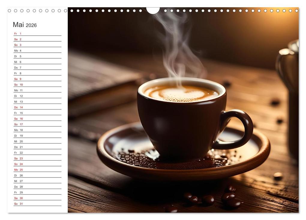 Weitere Ansicht: Kaffee Zauber - Ein Jahr der Vielfalt (Wandkalender 2026 DIN A3 quer), CALVENDO Monatskalender | Claudia Schimmack, Calvendo