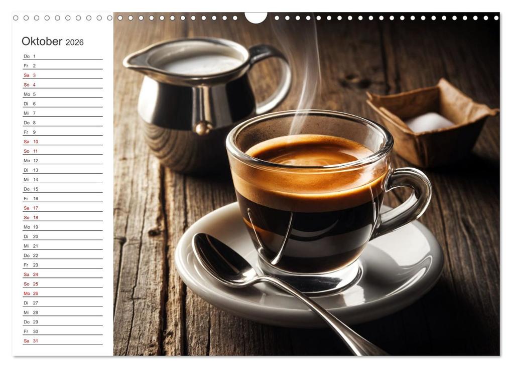 Weitere Ansicht: Kaffee Zauber - Ein Jahr der Vielfalt (Wandkalender 2026 DIN A3 quer), CALVENDO Monatskalender | Claudia Schimmack, Calvendo