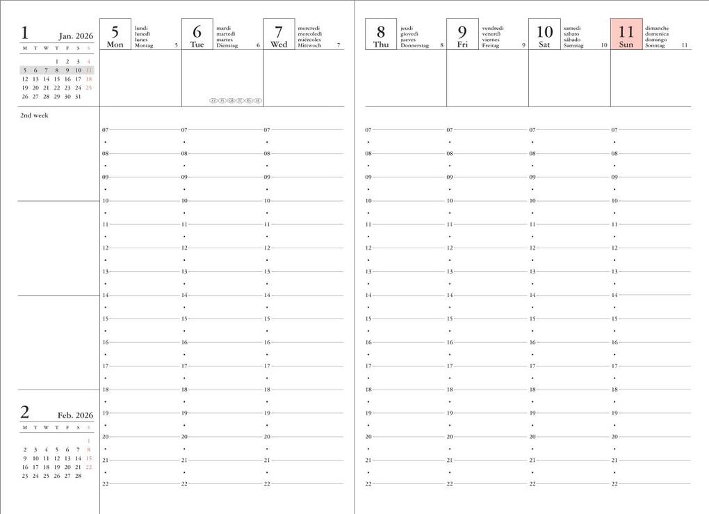 Weitere Ansicht: MARK'S 2025/26 Taschenkalender, A6 Cats // Gray