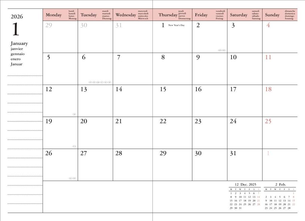 Weitere Ansicht: MARK'S 2025/26 Taschenkalender, A6 Cats // Gray