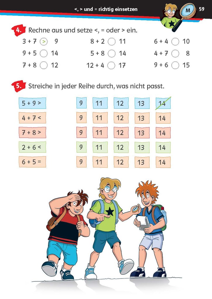 Weitere Ansicht: Die drei ??? Kids: Mein Übungsheft Mathe 1. Klasse - Rechnen bis 20