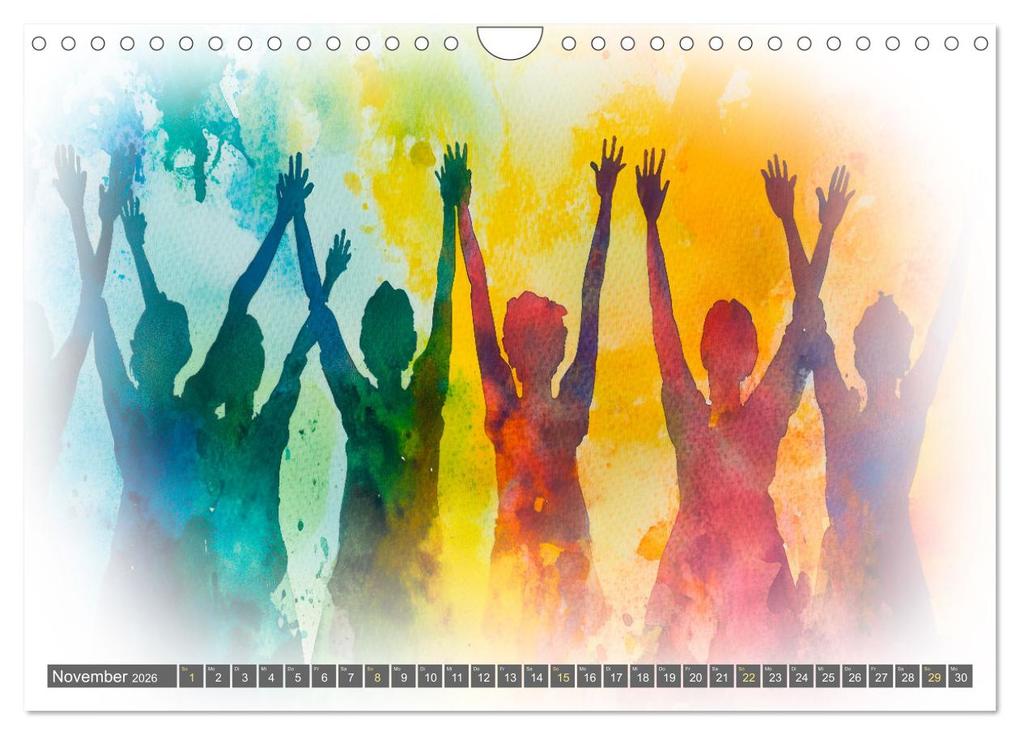 Weitere Ansicht: Menschenrechte - Würde und Freiheit (Wandkalender 2026 DIN A4 quer), CALVENDO Monatskalender | Erich Krätschmer, Calvendo