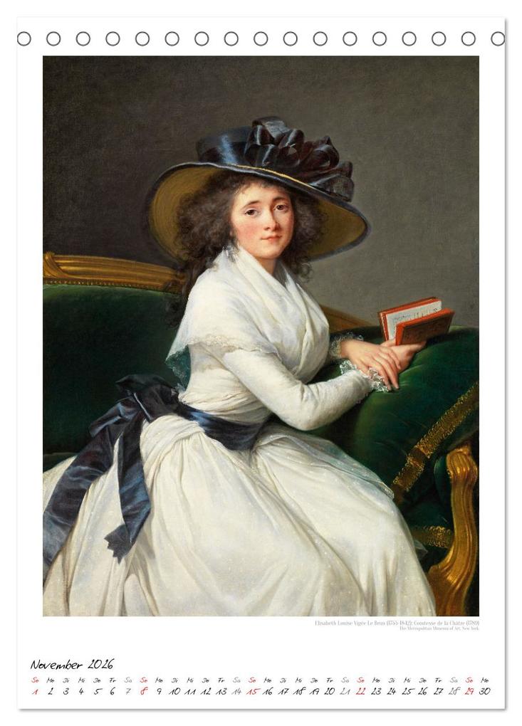 Weitere Ansicht: Alte Meisterinnen - Künstlerinnen des 17. und 18. Jahrhunderts Kunstkalender (Tischkalender 2026 DIN A5 hoch), CALVENDO Monatskalender | time4arts Kunstkalender, Timearts Kunstkalender, Calvendo