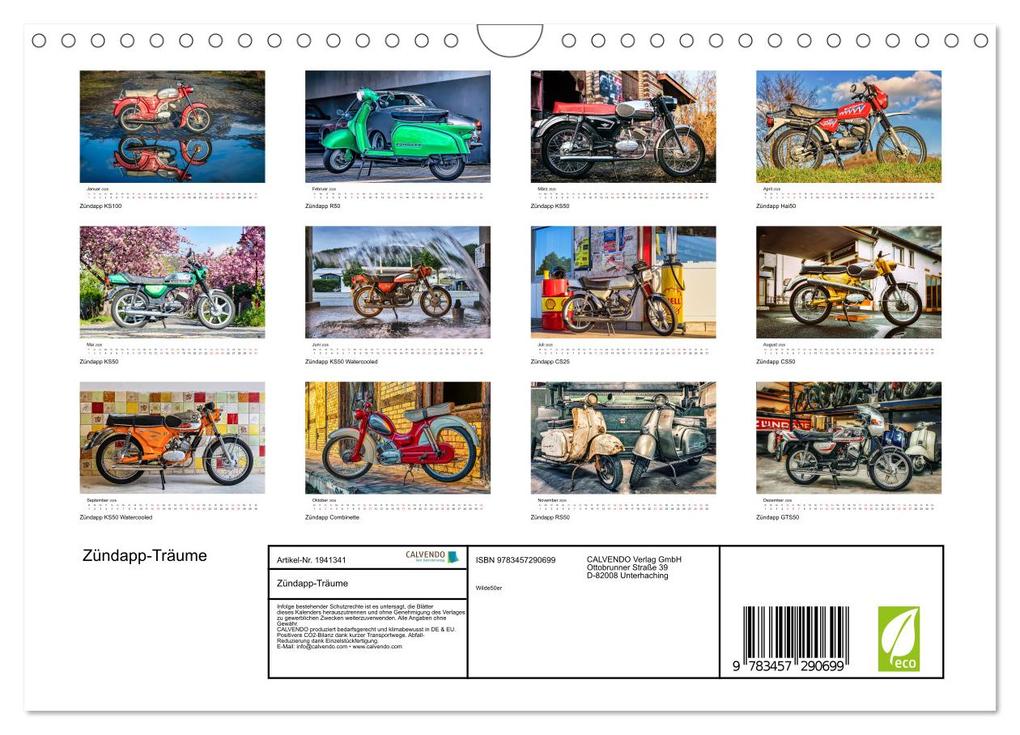 Weitere Ansicht: Zündapp-Träume (Wandkalender 2026 DIN A4 quer), CALVENDO Monatskalender | Frank Kremer & Richard Kiefer, Calvendo
