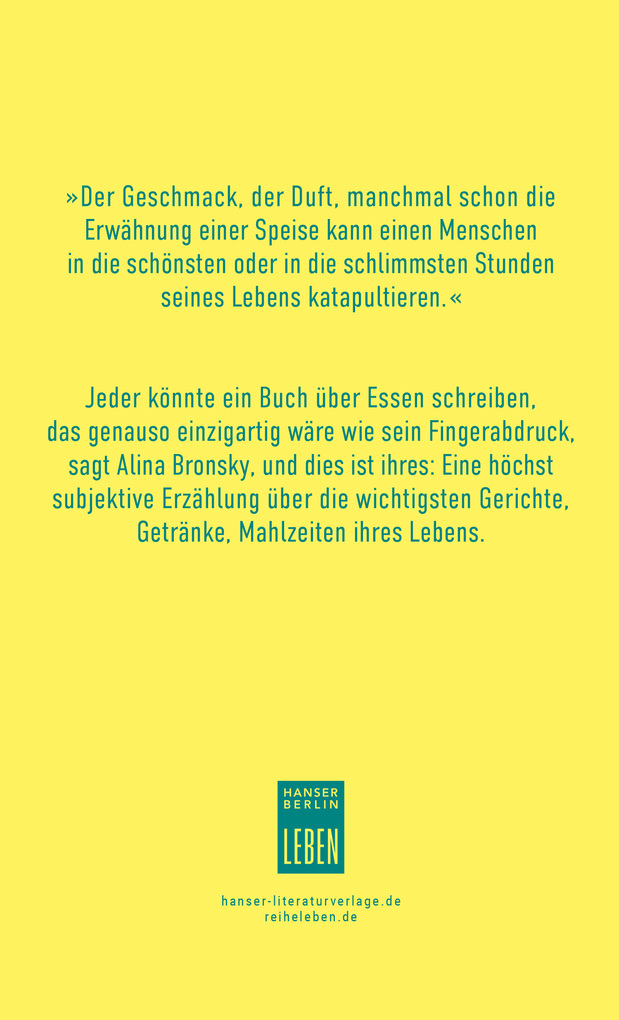 Weitere Ansicht: Essen | Alina Bronsky