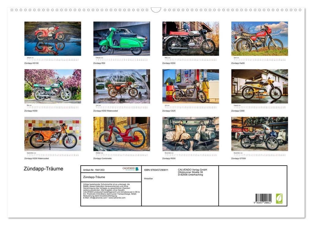 Weitere Ansicht: Zündapp-Träume (Wandkalender 2026 DIN A2 quer), CALVENDO Monatskalender | Frank Kremer & Richard Kiefer, Calvendo