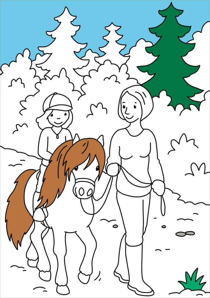 Weitere Ansicht: Zaubermalblock. Magische Muster. Pferde