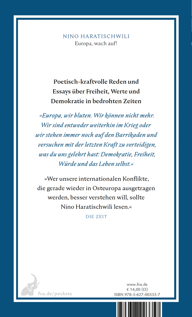 Weitere Ansicht: Europa, wach auf! | Nino Haratischwili