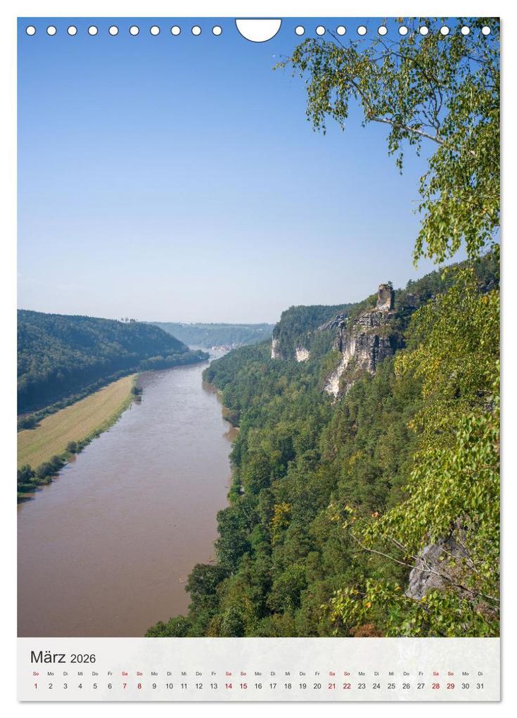 Weitere Ansicht: Bastei und Lilienstein - Unterwegs an zwei märchenhaften Orten in der Sächsischen Schweiz (Wandkalender 2026 DIN A4 hoch), CALVENDO Monatskalender | Thomas Bugdoll, Calvendo