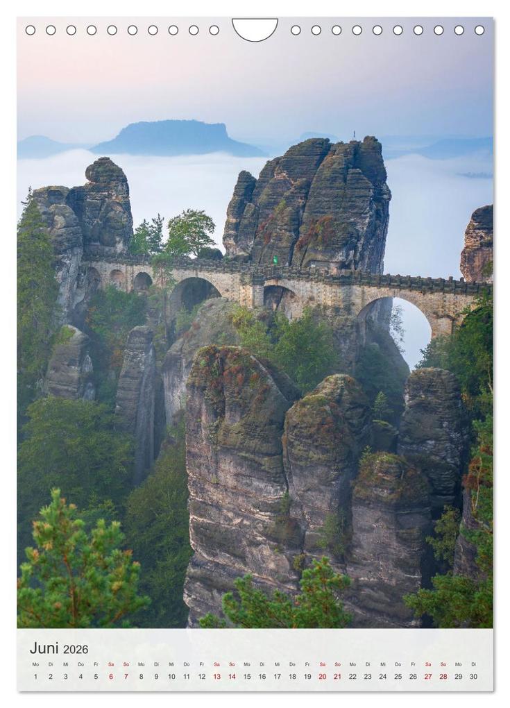 Weitere Ansicht: Bastei und Lilienstein - Unterwegs an zwei märchenhaften Orten in der Sächsischen Schweiz (Wandkalender 2026 DIN A4 hoch), CALVENDO Monatskalender | Thomas Bugdoll, Calvendo