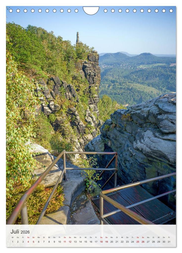 Weitere Ansicht: Bastei und Lilienstein - Unterwegs an zwei märchenhaften Orten in der Sächsischen Schweiz (Wandkalender 2026 DIN A4 hoch), CALVENDO Monatskalender | Thomas Bugdoll, Calvendo
