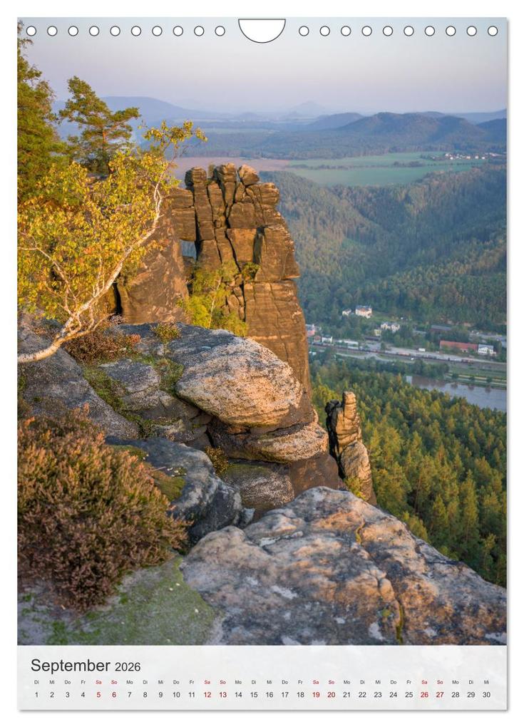 Weitere Ansicht: Bastei und Lilienstein - Unterwegs an zwei märchenhaften Orten in der Sächsischen Schweiz (Wandkalender 2026 DIN A4 hoch), CALVENDO Monatskalender | Thomas Bugdoll, Calvendo